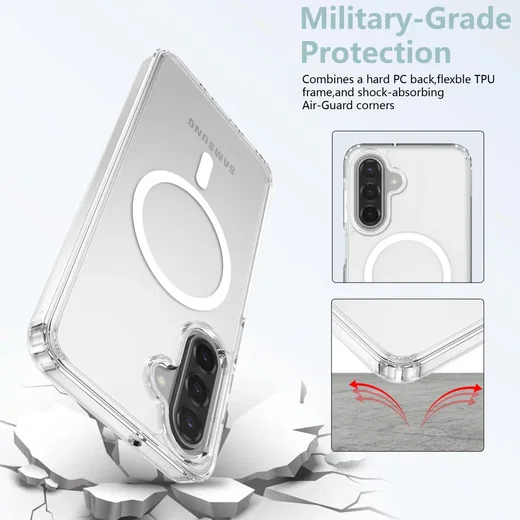 Samsung Galaxy A26 Hoesje Hard Back Cover met MagSafe Transparant afbeelding 4