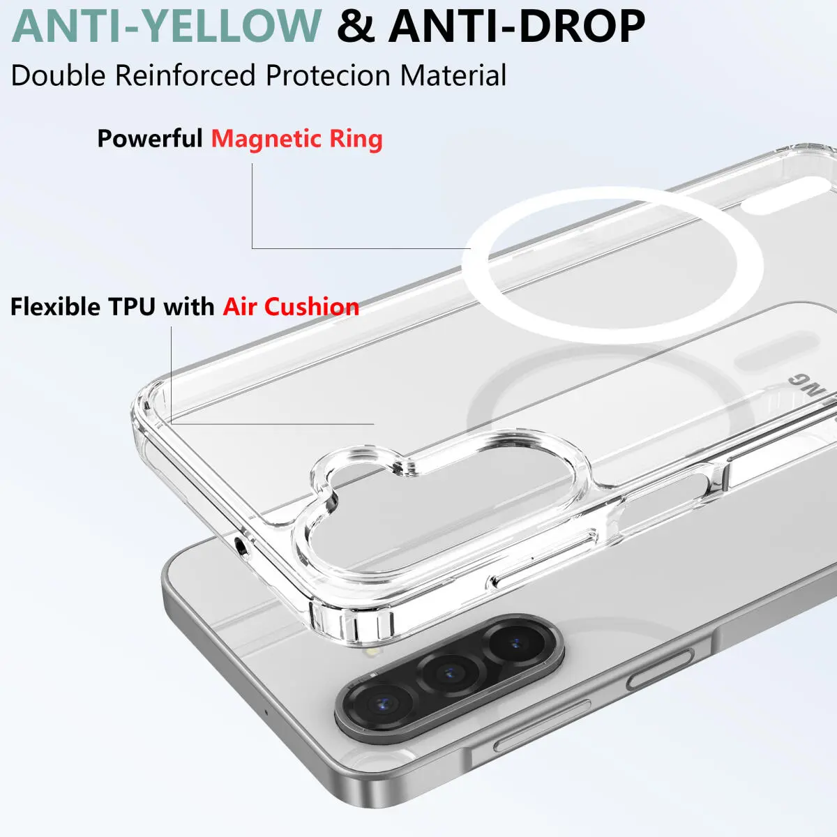 Samsung Galaxy A26 Hoesje Hard Back Cover met MagSafe Transparant afbeelding 6