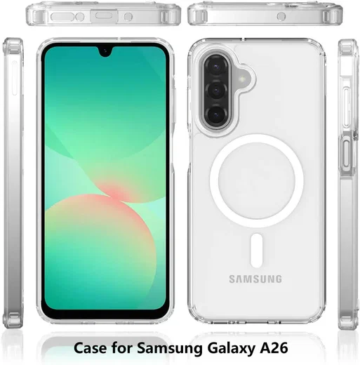 Samsung Galaxy A26 Hoesje Hard Back Cover met MagSafe Transparant afbeelding 7