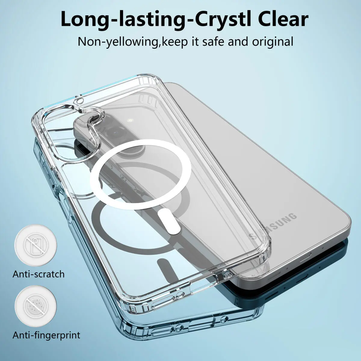 Samsung Galaxy A26 Hoesje Hard Back Cover met MagSafe Transparant afbeelding 8