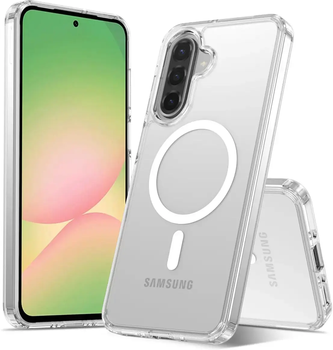 Samsung Galaxy A56 Hoesje Hard Back Cover met MagSafe Transparant afbeelding 1