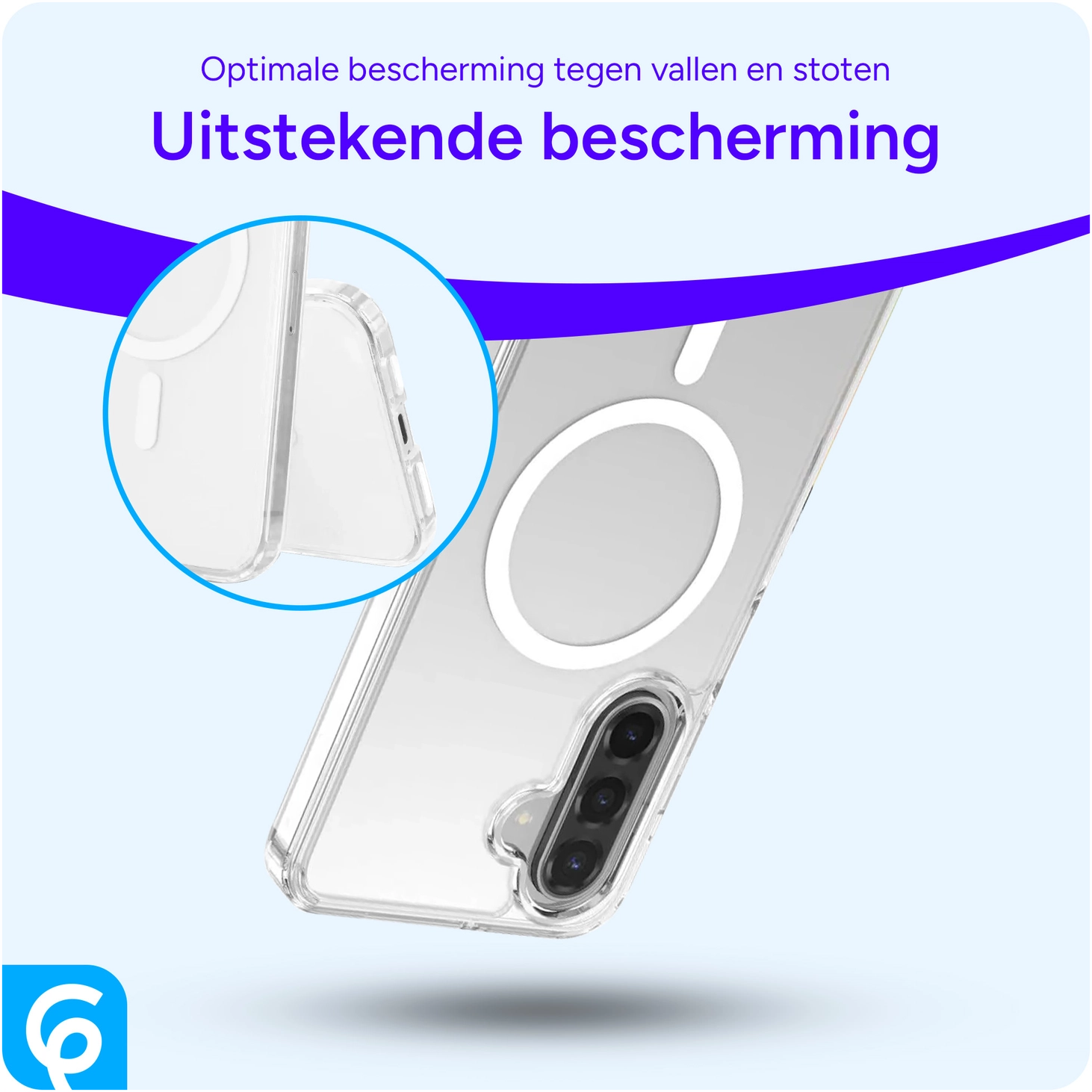 Samsung Galaxy A56 Hoesje Hard Back Cover met MagSafe Transparant afbeelding 2