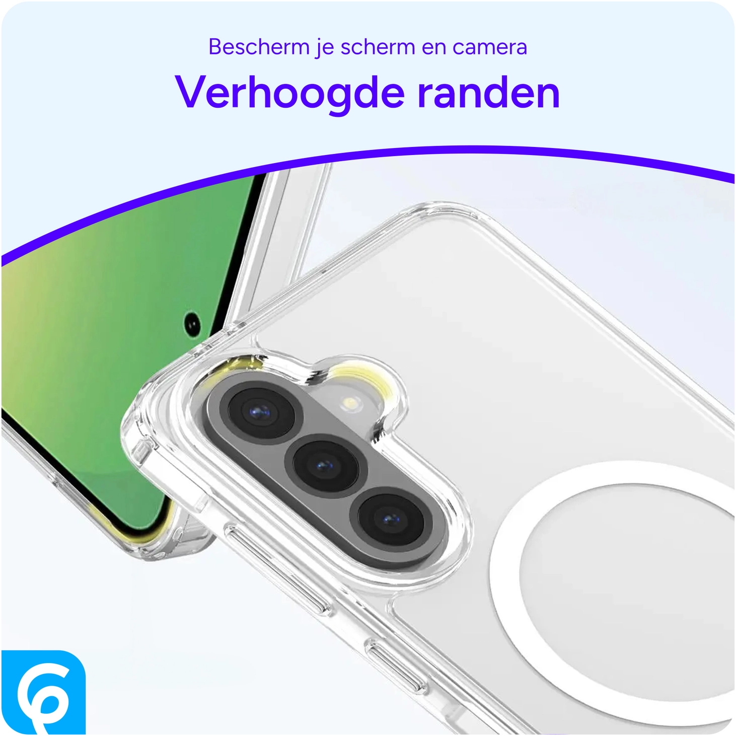 Samsung Galaxy A56 Hoesje Hard Back Cover met MagSafe Transparant afbeelding 5