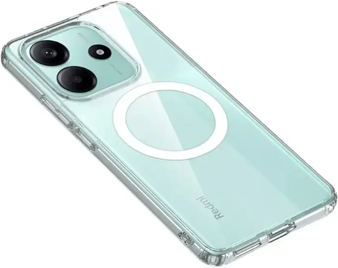 Xiaomi Redmi Note 14 4G Hoesje Hard Back Cover met MagSafe Transparant afbeelding 1