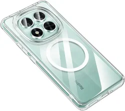 Xiaomi Poco X7 / Redmi Note 14 Pro 5G Hoesje Hard Back Cover MagSafe Transparant afbeelding