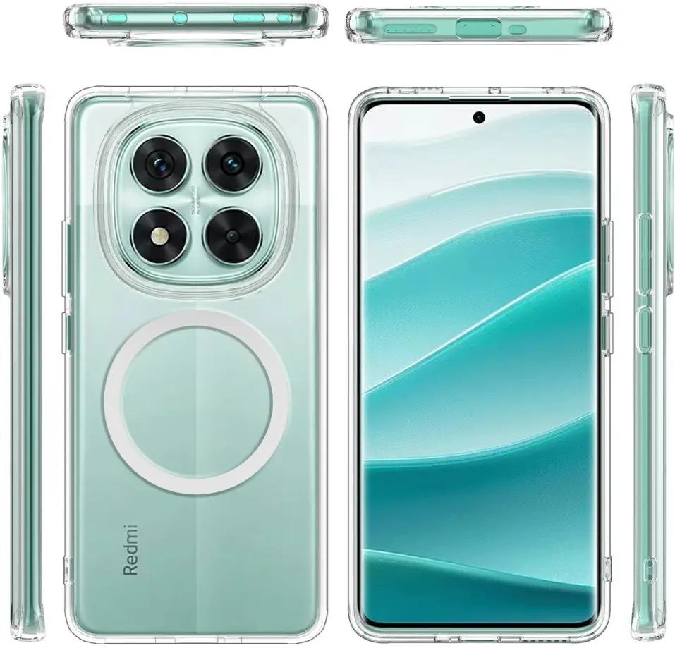 Xiaomi Redmi Note 14 Pro Plus Hoesje Hard Back Cover met MagSafe Transparant afbeelding 5
