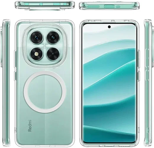 Xiaomi Redmi Note 14 Pro Plus Hoesje Hard Back Cover met MagSafe Transparant afbeelding 5
