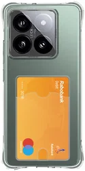 Xiaomi 14T Hoesje Dun TPU met Pasjeshouder Back Cover Transparant afbeelding