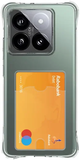 Xiaomi 14T Pro Hoesje Dun TPU met Pasjeshouder Back Cover Transparant afbeelding 1