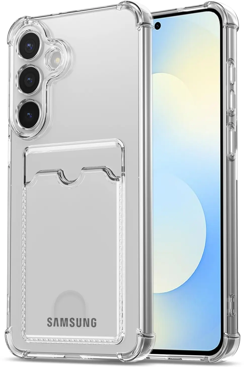 Samsung Galaxy A56 Hoesje Dun TPU met Pasjeshouder Back Cover Transparant afbeelding 2