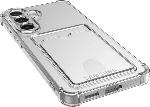 Samsung Galaxy A56 Hoesje Dun TPU met Pasjeshouder Back Cover Transparant afbeelding 6