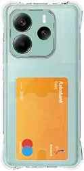 Xiaomi Redmi Note 14 4G Hoesje Dun TPU met Pasjeshouder Back Cover Transparant afbeelding