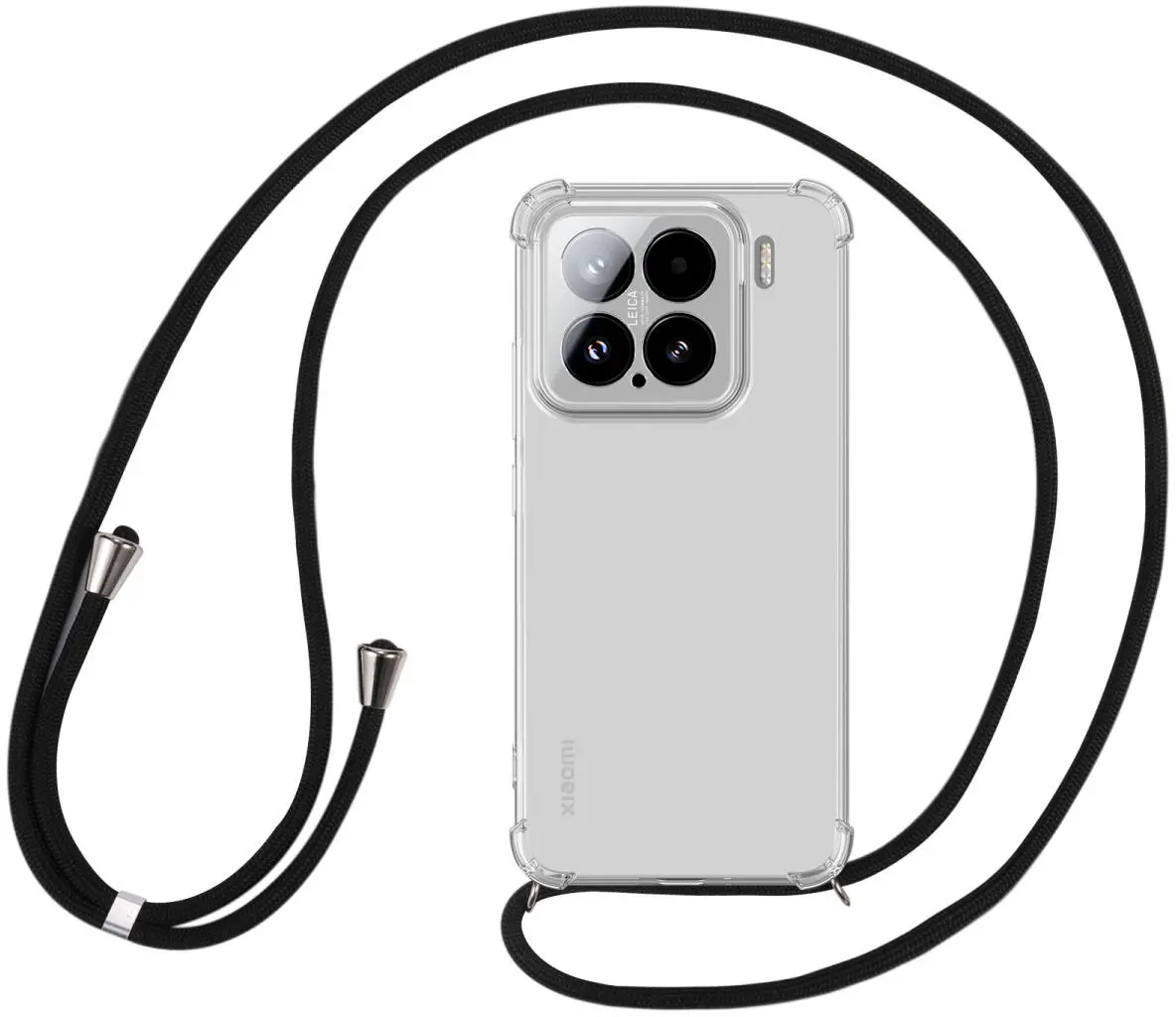 Xiaomi 15 Hoesje met Koord Schokbestendig TPU Transparant afbeelding 1