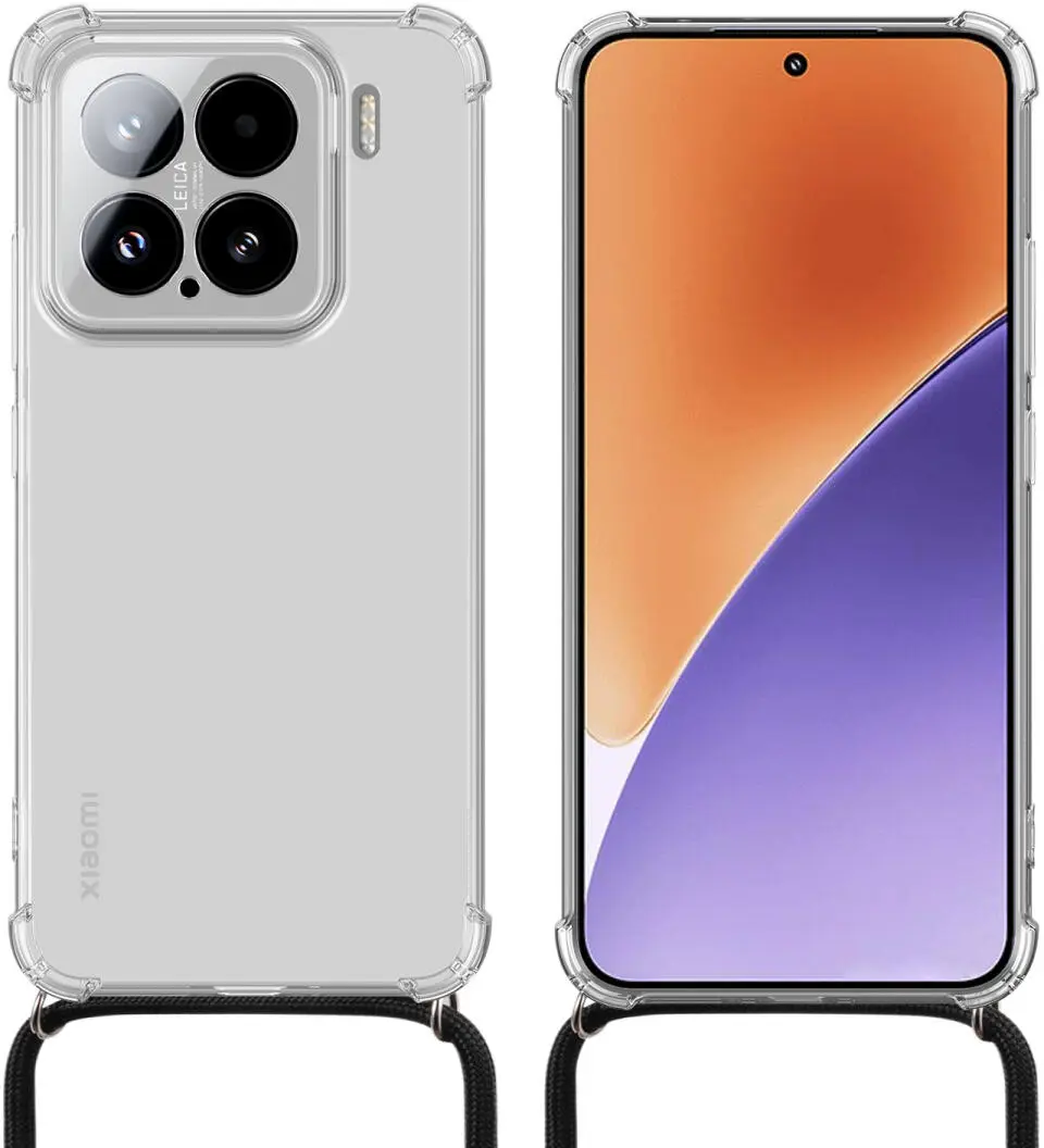 Xiaomi 15 Hoesje met Koord Schokbestendig TPU Transparant afbeelding 4