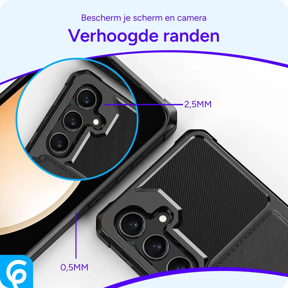 Samsung Galaxy A56 Hoesje 3-in-1 Pasjes Portemonnee Back Cover Zwart afbeelding 8