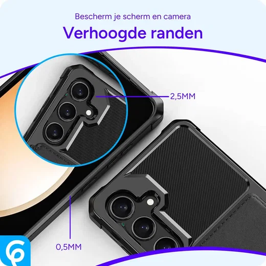 Samsung Galaxy A56 Hoesje 3-in-1 Pasjes Portemonnee Back Cover Zwart afbeelding 8