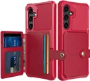 Samsung Galaxy A56 Hoesje 3-in-1 Pasjes Portemonnee Back Cover Rood
