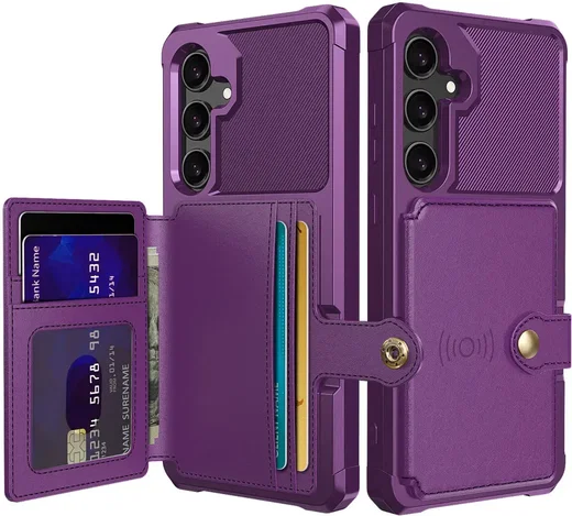Samsung Galaxy A56 Hoesje 3-in-1 Pasjes Portemonnee Back Cover Paars afbeelding 1