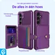 Samsung Galaxy A56 Hoesje 3-in-1 Pasjes Portemonnee Back Cover Paars afbeelding 5