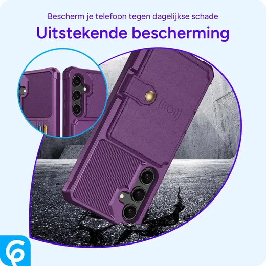 Samsung Galaxy A56 Hoesje 3-in-1 Pasjes Portemonnee Back Cover Paars afbeelding 9