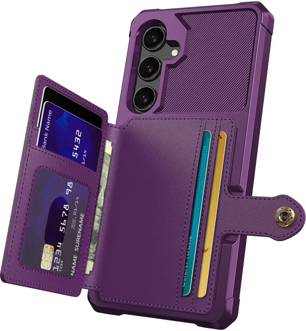 Samsung Galaxy A56 Hoesje 3-in-1 Pasjes Portemonnee Back Cover Paars afbeelding 2