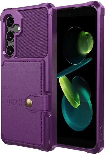 Samsung Galaxy A56 Hoesje 3-in-1 Pasjes Portemonnee Back Cover Paars afbeelding 10