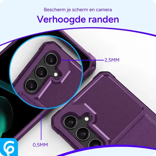 Samsung Galaxy A56 Hoesje 3-in-1 Pasjes Portemonnee Back Cover Paars afbeelding 8