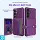 Samsung Galaxy A56 TPU Back Cover met Kunstleren Wallet Paars afbeelding 7