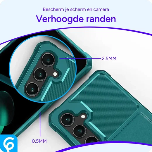 Samsung Galaxy A56 Hoesje 3-in-1 Pasjes Portemonnee Back Cover Groen afbeelding 9