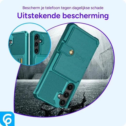 Samsung Galaxy A56 Hoesje 3-in-1 Pasjes Portemonnee Back Cover Groen afbeelding 10