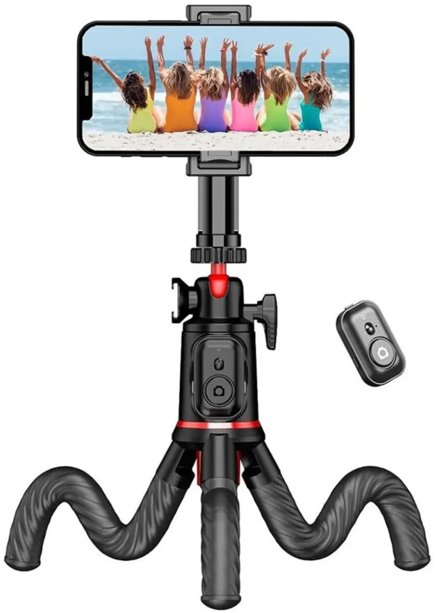 SBG Flexibele Draagbare Octopus Tripod Houder met Selfie Functie Zwart afbeelding 7