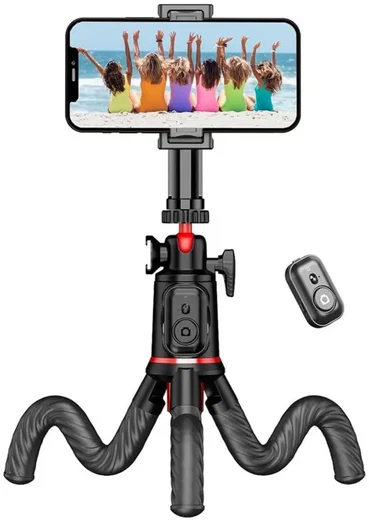 SBG Flexibele Draagbare Octopus Tripod Houder met Selfie Functie Zwart afbeelding 7