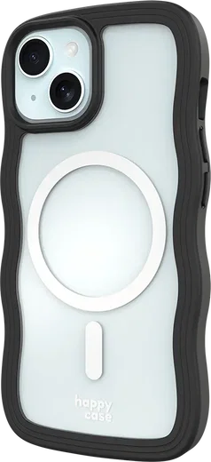 HappyCase Wavy Apple iPhone 17e/16e/14/13 Hoesje MagSafe Back Cover Zwart afbeelding 15