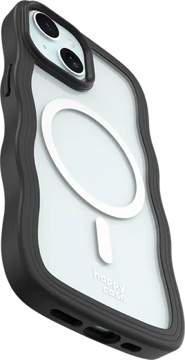 HappyCase Wavy Apple iPhone 17e/16e/14/13 Hoesje MagSafe Back Cover Zwart afbeelding 16