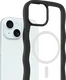 HappyCase Wavy Apple iPhone 17e/16e/14/13 Hoesje MagSafe Back Cover Zwart afbeelding 2