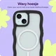 HappyCase Wavy Apple iPhone 17e/16e/14/13 Hoesje MagSafe Back Cover Zwart afbeelding 4