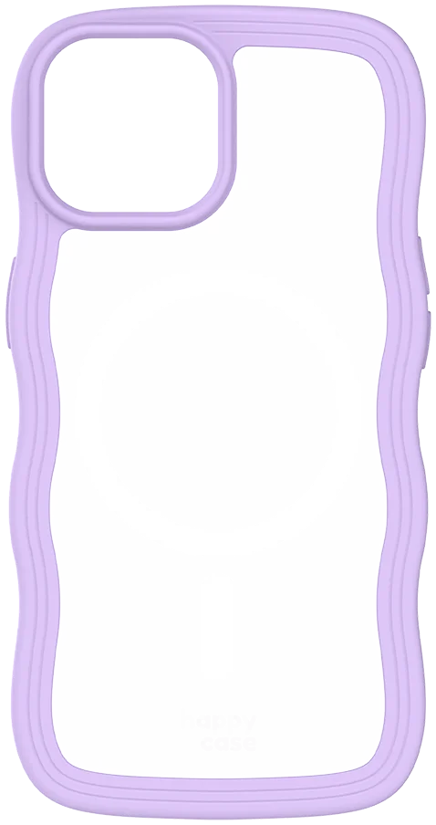 HappyCase Wavy Apple iPhone 17e/16e/14/13 Hoesje MagSafe Back Cover Paars afbeelding 17