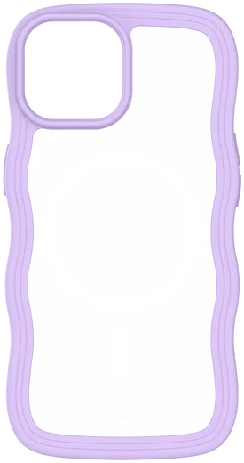 HappyCase Wavy Apple iPhone 17e/16e/14/13 Hoesje MagSafe Back Cover Paars afbeelding 17