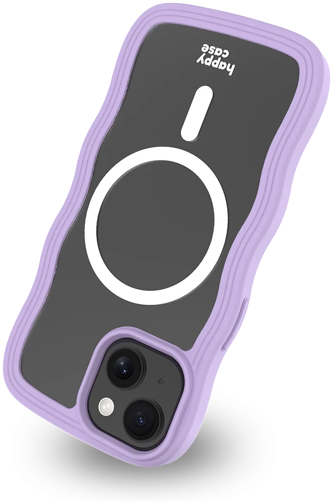 HappyCase Wavy Apple iPhone 17e/16e/14/13 Hoesje MagSafe Back Cover Paars afbeelding 15