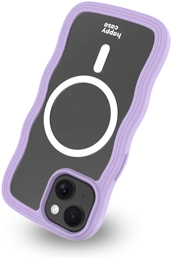 HappyCase Wavy Apple iPhone 17e/16e/14/13 Hoesje MagSafe Back Cover Paars afbeelding 15