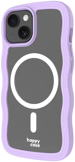 HappyCase Wavy Apple iPhone 17e/16e/14/13 Hoesje MagSafe Back Cover Paars afbeelding 16
