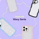 HappyCase Wavy Apple iPhone 17e/16e/14/13 Hoesje MagSafe Back Cover Paars afbeelding 7