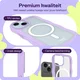 HappyCase Wavy Apple iPhone 17e/16e/14/13 Hoesje MagSafe Back Cover Paars afbeelding 3