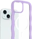HappyCase Wavy Apple iPhone 17e/16e/14/13 Hoesje MagSafe Back Cover Paars afbeelding 2
