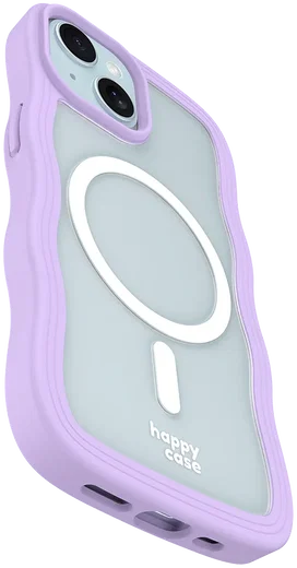 HappyCase Wavy Apple iPhone 17e/16e/14/13 Hoesje MagSafe Back Cover Paars afbeelding 12