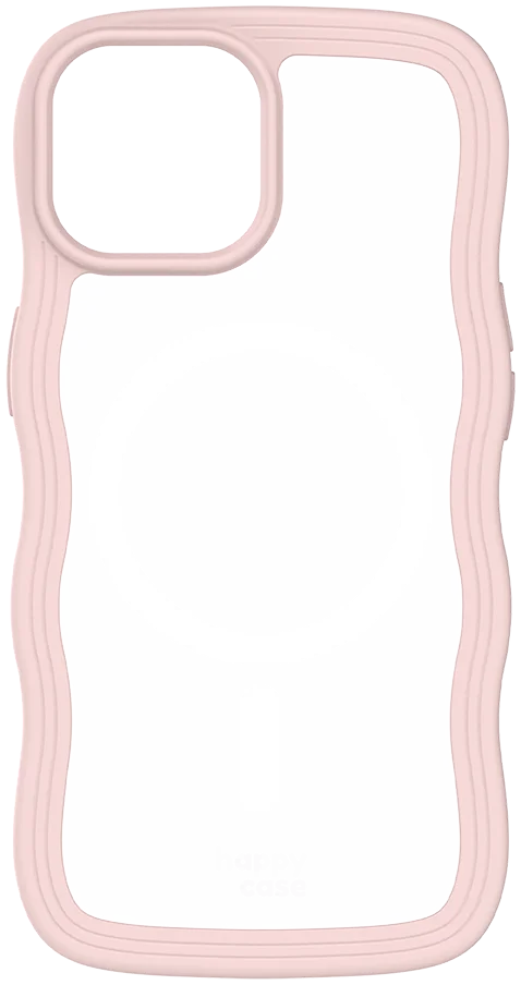 HappyCase Wavy Apple iPhone 17e/16e/14/13 Hoesje MagSafe Back Cover Roze afbeelding 18