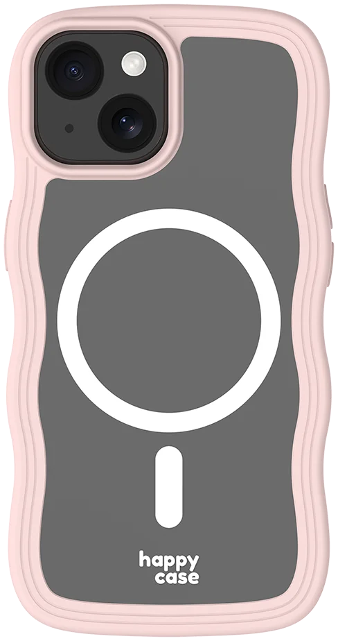 HappyCase Wavy Apple iPhone 17e/16e/14/13 Hoesje MagSafe Back Cover Roze afbeelding 16