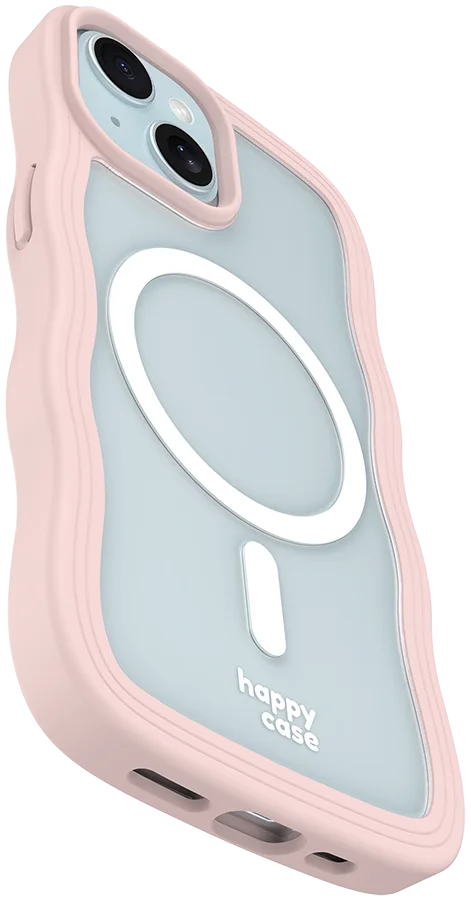 HappyCase Wavy Apple iPhone 17e/16e/14/13 Hoesje MagSafe Back Cover Roze afbeelding 12