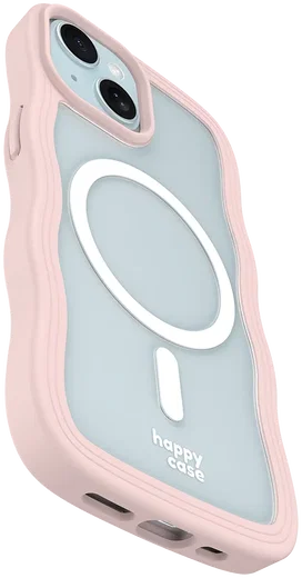 HappyCase Wavy Apple iPhone 17e/16e/14/13 Hoesje MagSafe Back Cover Roze afbeelding 12