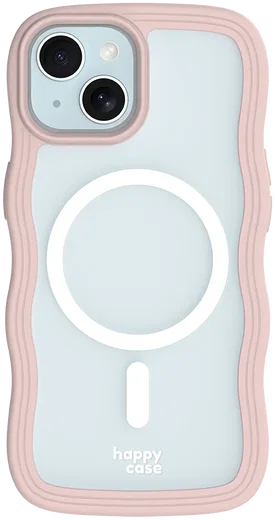 HappyCase Wavy Apple iPhone 17e/16e/14/13 Hoesje MagSafe Back Cover Roze afbeelding 14